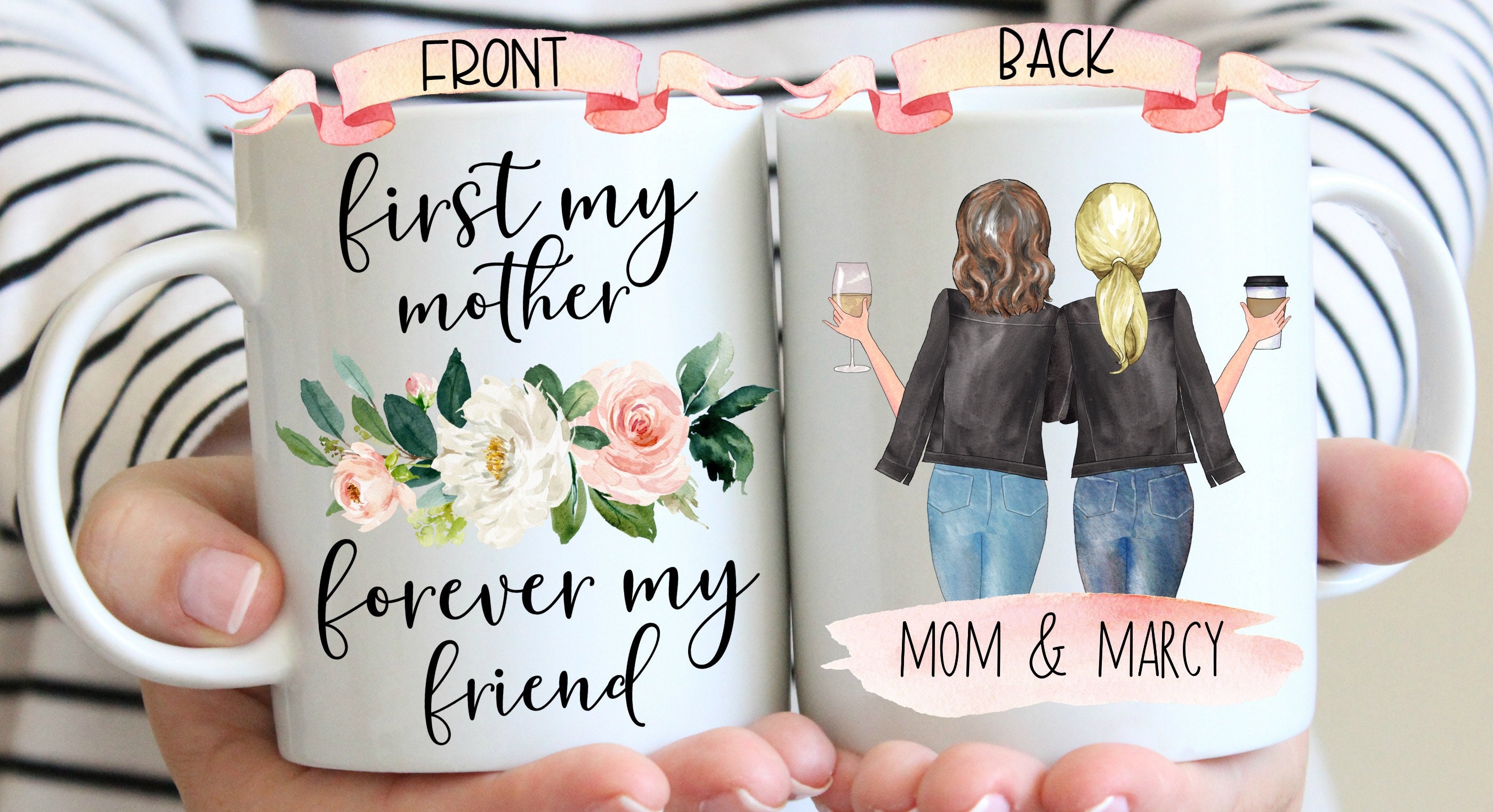 Personalized Mom Mug Mom Birthday Gift From Daughter Mothers Etsy