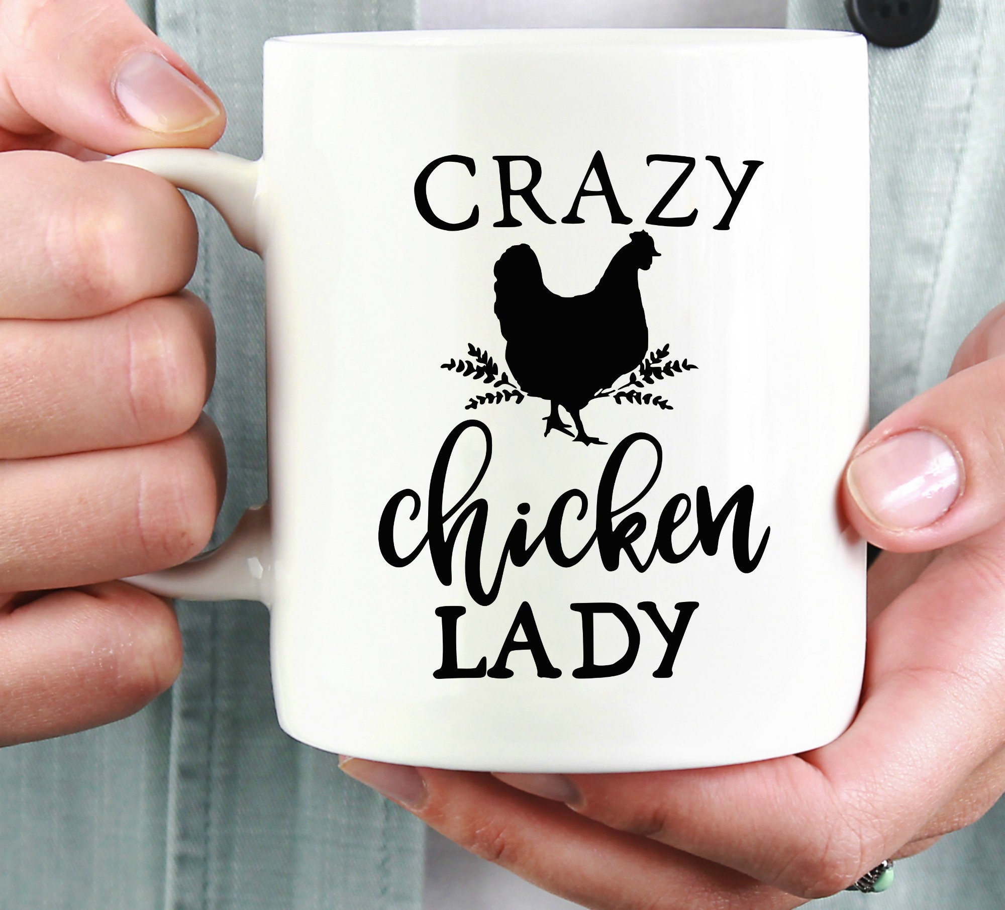 Chicken Lover Gift Chicken Mom Mug Crazy Chicken Lady Mug Etsy