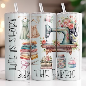 Sewing Tumbler Wrap PNG, Sublimation Digital Download, 20oz Skinny Tumbler Design, Instant Digital Download Only, Funny Sewing Life Tumbler