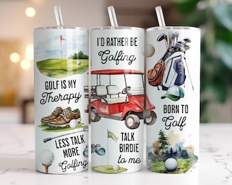 Funny Golf Tumbler Wrap 20 oz Skinny Tumbler Sublimation Design Digital Download PNG Instant Digital Only, Mens Father Day Golfing Tumbler