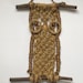 Owl wall hanging rustic bird macrame 1970s retro woven boho decor primitive housewarming gift 1980s wood nature vintage forest