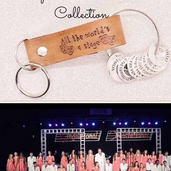 All the worlds a stage  musical theater tokens, theater student gift, drama club student gift, actor gift, graduation gift, school plays