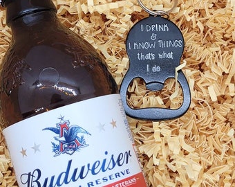 Barware That/'s What I Do I Drink and I Know Things Gifts for Him Custom BPH5 Beer Lover Game of Thrones Beer Bottle Opener Bottle Opener
