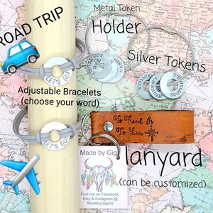 Personalized Hand Stamped Travel Tokens: Girl Trip Keepsake