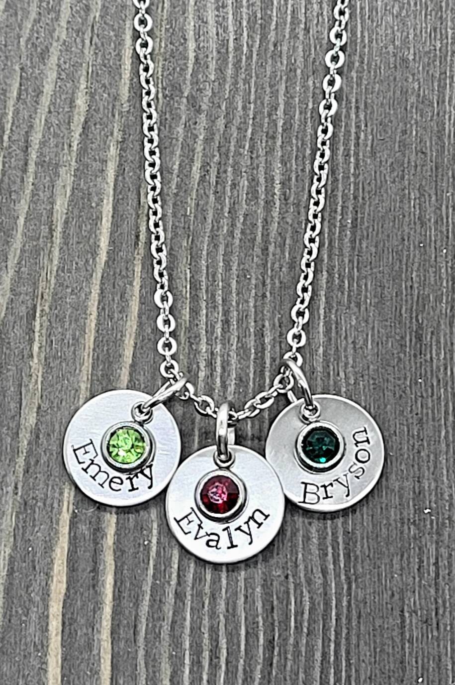 Birthstone Name Necklace For Mom | New 
