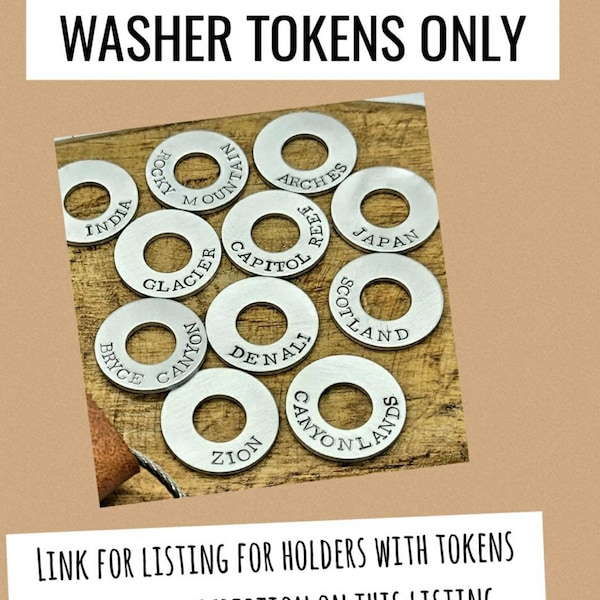 Travel Tokens Stamped Etsy