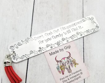 Custom Bookmark, Aluminum Bookmark, Personalized Bookmark, Teacher Gift, Book lover Gift, Personalized gift, teacher appreciation gift