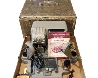 Mansfield Model P-950 Portable Action Editor, 8mm, Wooden Carrying Case