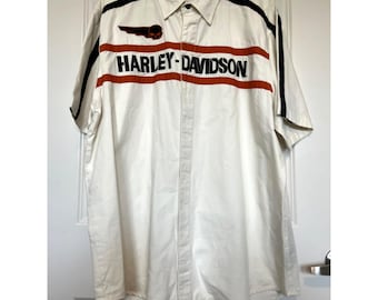 Vintage Harley-Davidson MotorClothes Button-Up Shirt Size XL Biker Cotton Logo