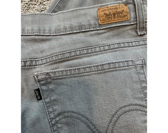Vintage Levis 550 Jeans Gray Denim Relaxed Tapered Fit Womens Size 16