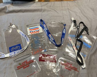 Lot Of 8 Vtg NASCAR Press Pass Pouches Pitt Pass Winston CMS Purilator Fox Sport