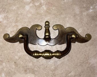 VTG NOS Brass Chippendale Drawer Pull 5 Inch 3 Inch Holes FO 3725-001 Amerock
