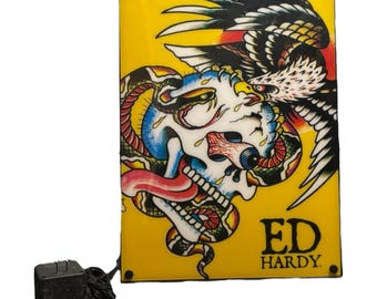 Ed Hardy by Christian Audigier Yellow Light up Fluorescent Light