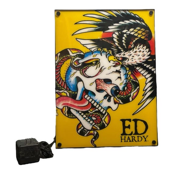 Ed Hardy by Christian Audigier Yellow Light up Fluorescent Light