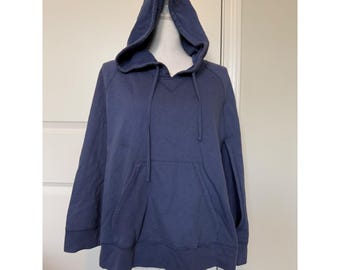 Juicy Couture Blue Hooded Pullover Poncho Sleeveless Sweatshirt One Size USA Y2K