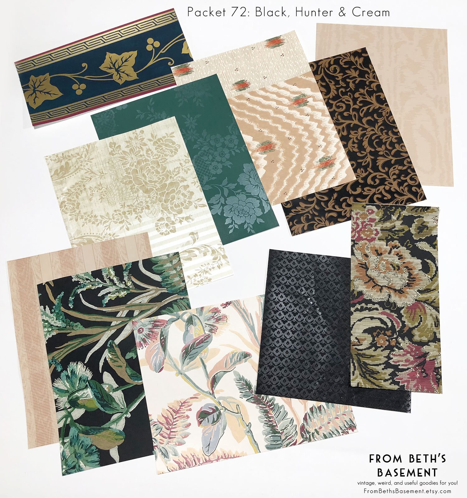 Designer Wallpaper Sample Pack Wallpaper Sheets for Scrapbooking and