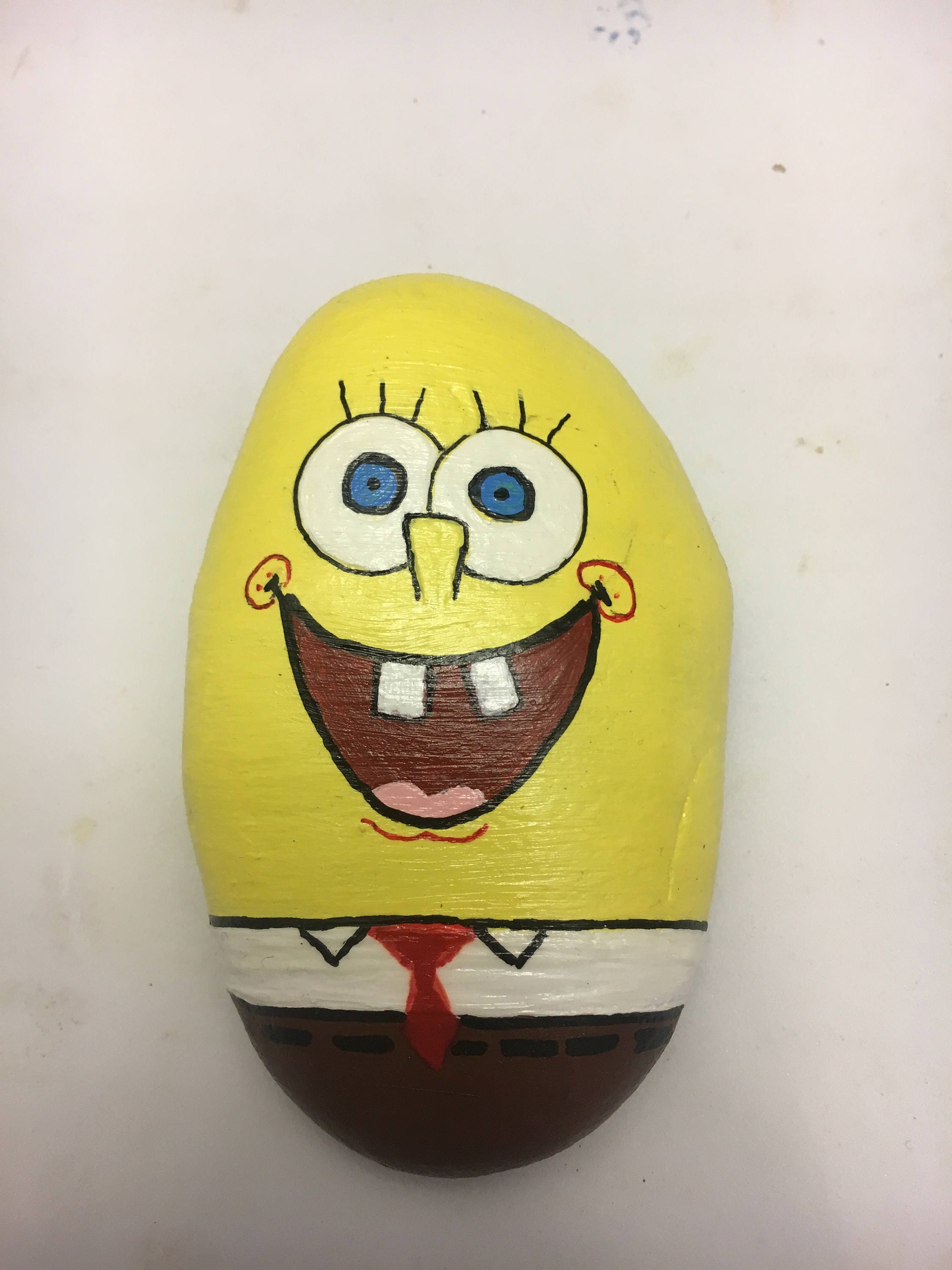 Spongebob Squarepants Painted Rock Etsy