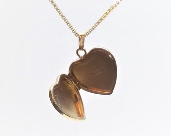 9K Yellow Gold Heart Locket Charm Pendant - Etsy UK