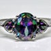 3 Stone Sterling Silver Mystic Topaz Ring