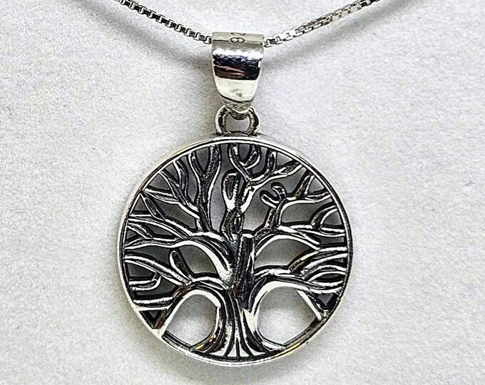 Women's Sterling Silver Tree Of Life Pendant And Chain