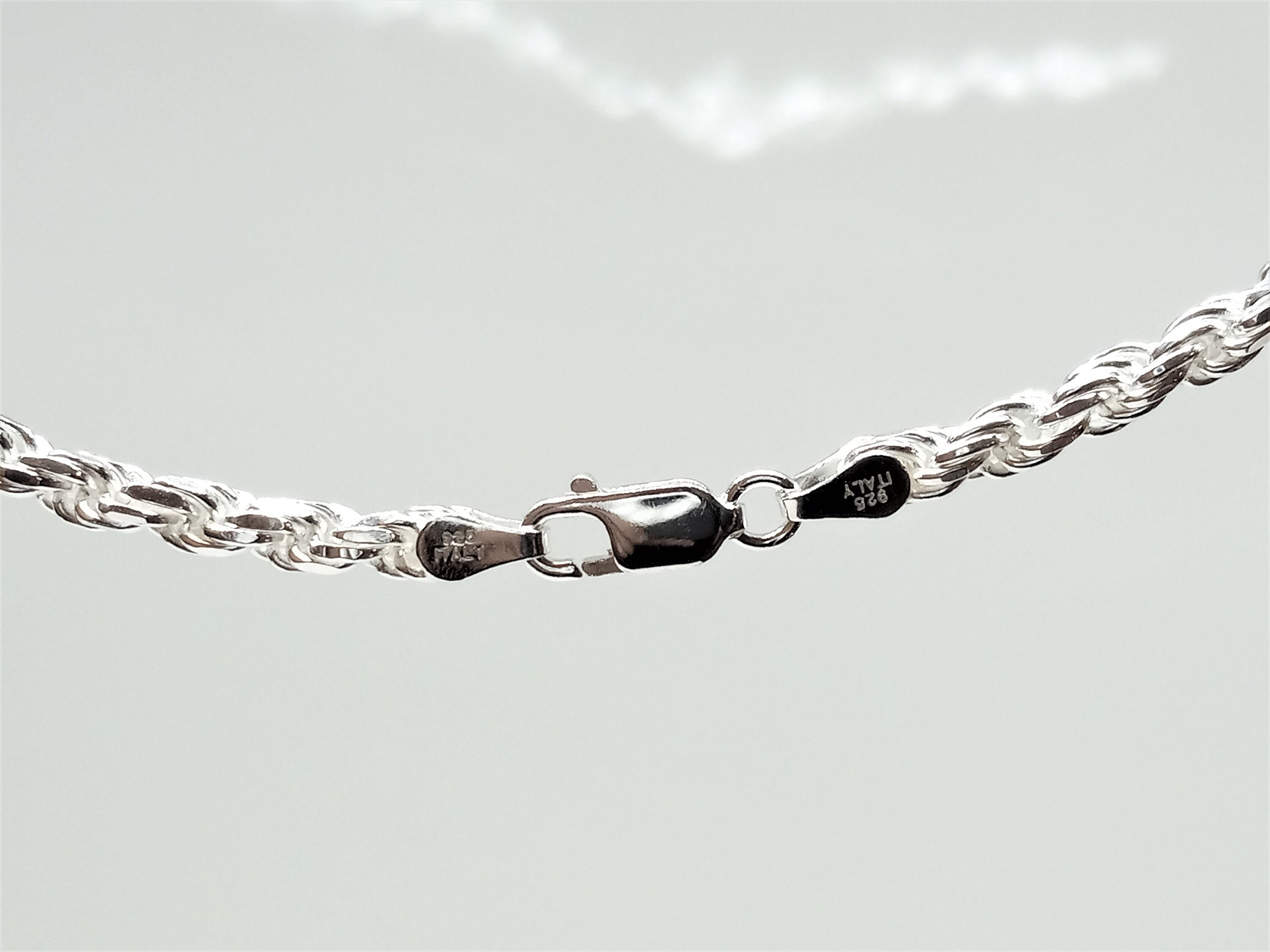 Mens 20 inch sterling silver rope chain deals