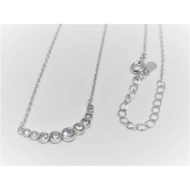 Sterling Silver Bezel Bend Necklace