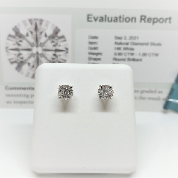 1 Carat Diamond Earring Etsy