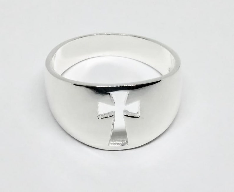 Mens Sterling Silver Celtic Cross Ring Etsy