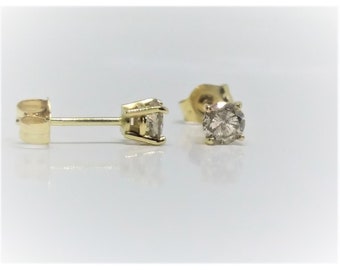 0.35 TCW 14k Yellow Gold Diamond Stud Earrings