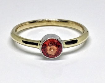 14k Gold Bezel Set Ruby Ring