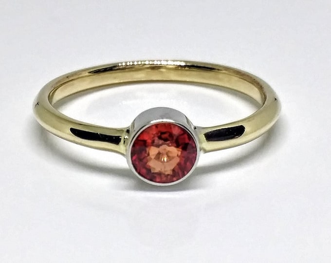 14k Gold Bezel Set Ruby Ring