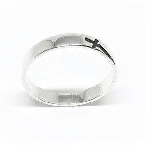 925 Sterling Silver Black Cross Ring - Etsy
