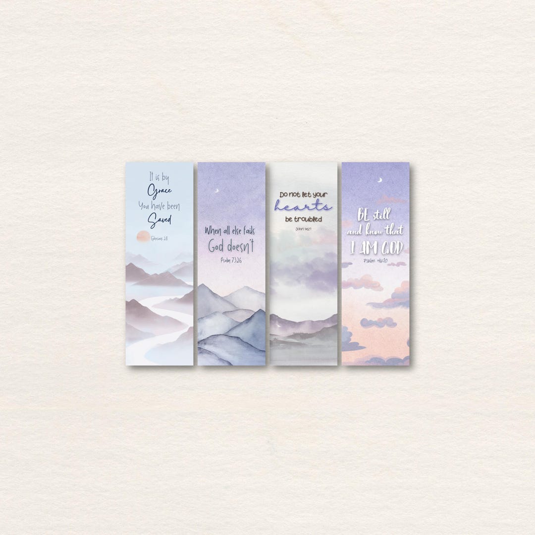 Christian Bookmarks With Bible Verses, Scripture Bookmark Set ...