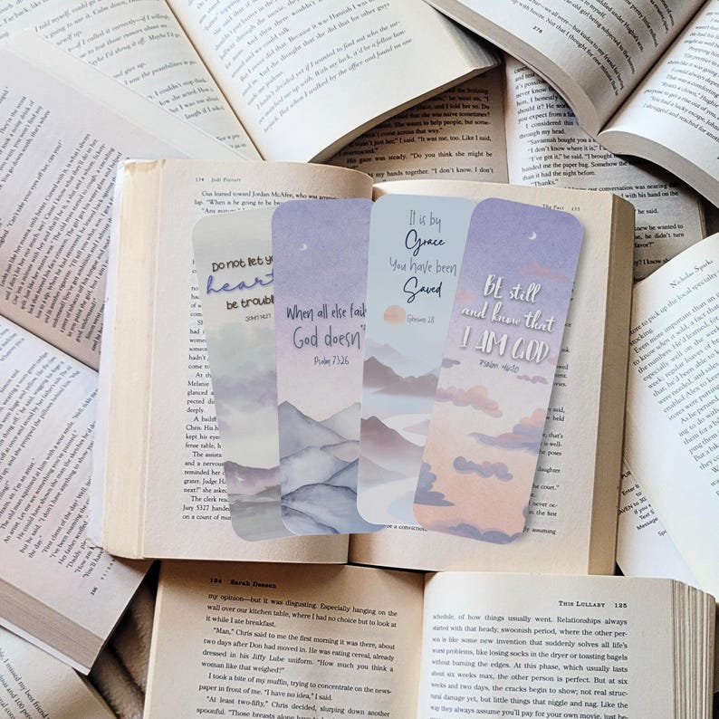 Christian Bookmarks With Bible Verses, Scripture Bookmark Set ...