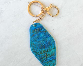 Cabin 3 Keychain | Greek Mythology-Inspired Keyring | Poseidon Demigod Camp Cabin Gift