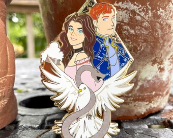 Witch and Chasseur Enamel Pin - Serpent & Dove Enamel Pin - Bookish Pin - Bookish Couple - Shelby Mahurin - Blood and Honey