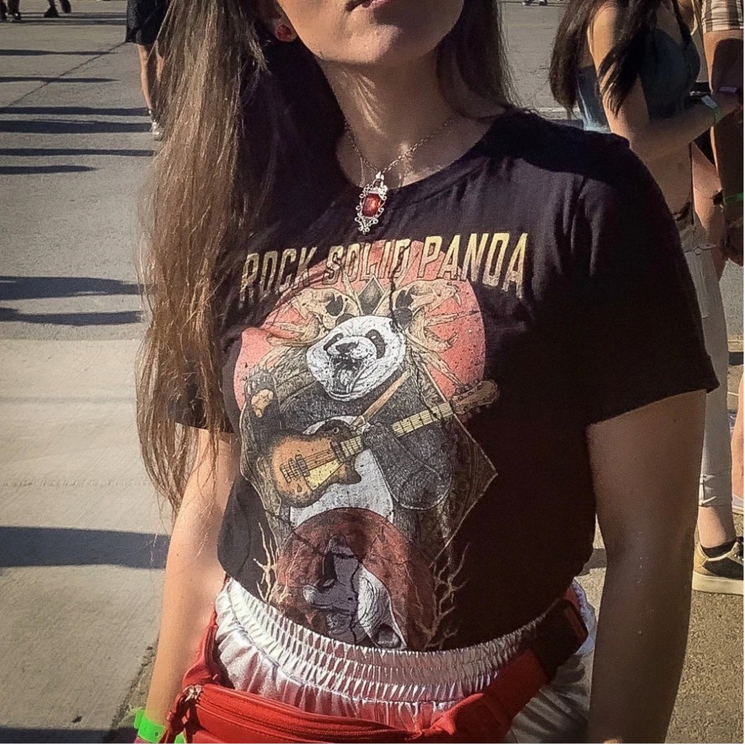Rock Solid Panda Band Tee - Etsy