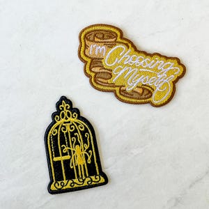 The Plated Prisoner Iron-On Patches | Raven Kennedy-Inspired Embroidered Patches | Fantasy Bookish Patch Set