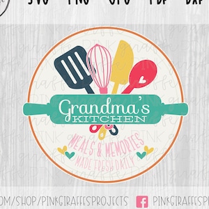 Grandma&#39;s Kitchen SVG - Grandma&#39;s Kitchen Sign - Grandmother Gift - Kitchen Print - Retro Kitchen Art - Grandma png - Kitchen Home Decor