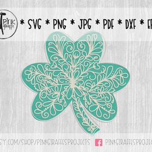 Filigrane St Patrick es Day Schnittdatei für Silhouette, Cricut, Scrapbook, SVG, Png, Jpg, Pdf, Eps, Dxf