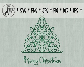 Kerstboom Cutfile voor Silhouet, Cricut, Scrapbook, Kerstboom SVG, Kerstboom Png, Kerstboom Jpg, Kerstboom Eps
