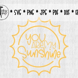 Você é meu arquivo Sunshine Cut, elemento de scrapbooking para silhueta, Cricut, Scrapbook, SVG, Png, Jpg, Pdf, Eps, Dxf