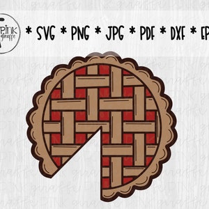 Lattice Pie Cutfile for Silhouette, Cricut, Scrapbook, Pie SVG, Pie Png, Pie Jpg, Pie Pdf, Pie Eps, Cherry Pie Svg, Cherry Pie Cutfile