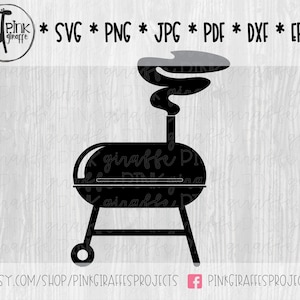 Backyard BBQ Smoker Cut File, Scrapbooking Element for Silhouette, Cricut, Scrapbook, SVG, Png, Jpg, Pdf, Eps, Dxf