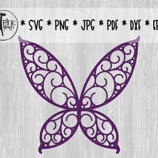 Fairy Wings Cutfile for Silhouette, Cricut, Scrapbook, Fairy Wings SVG, Fairy Wings Png, Fairy Wings Jpg, Fairy Wings Pdf, Fairy Wings Eps