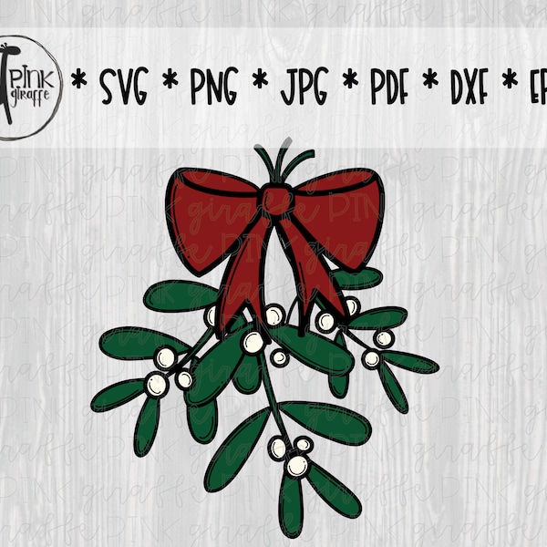Mistletoe Cutfile for Silhouette, Cricut, Scrapbook, Mistletoe SVG, Mistletoe Png, Mistletoe Jpg, Mistletoe Pdf, Mistletoe Eps, Christmas