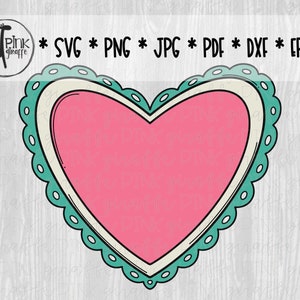 Heart Doily Cutfile for Silhouette, Cricut, Scrapbook, SVG, Png, Jpg, Pdf, Eps, Dxf