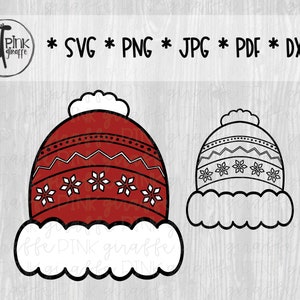 Snow Hat Clipart for Silhouette, Cricut, Scrapbook, SVG, Png, Jpg, Pdf, Eps, Dxf