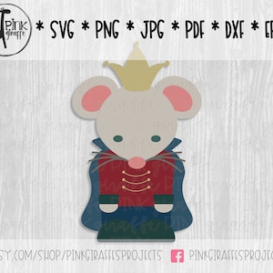 Quebra-nozes Mouse King SVG, elemento de scrapbooking para silhueta, cricut, scrapbook, arquivo cortado, png, jpg, pdf, eps, dxf