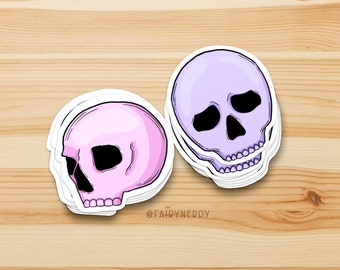 Pastel Goth Sticker Set for Skull Girls, Memento Mori Witchy Stickers, Whimsigoth Gift for Her